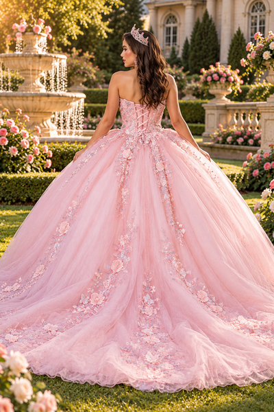 Aurelia Floral Quinceañera Ball Gown | Queen Collection