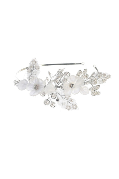 Floral Lace Crystal Headpiece Elegant Hair Accessory