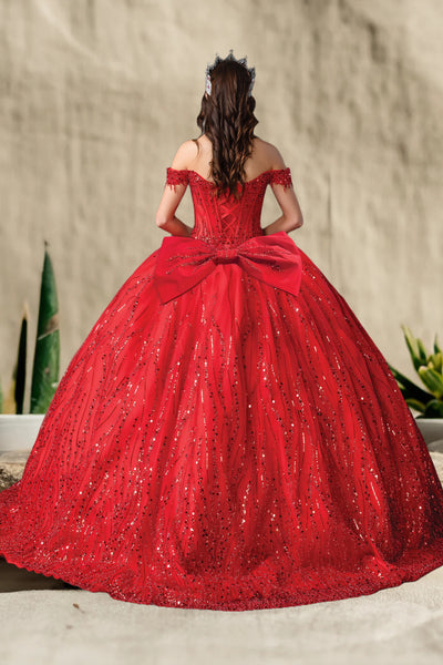 Solana Radiance Gown – Glitter Quinceañera Dress in 6 Colors