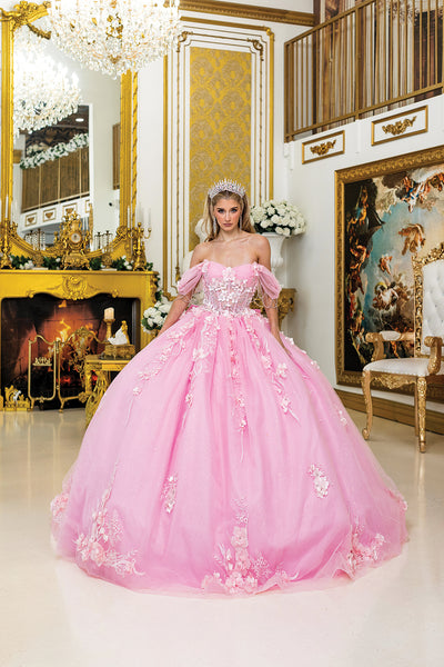 Pink Floral Quinceañera Dress | Queen Collection