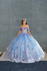 Seraphielle Bloom Gown – Lilac & Bahama Blue Quinceañera Dress