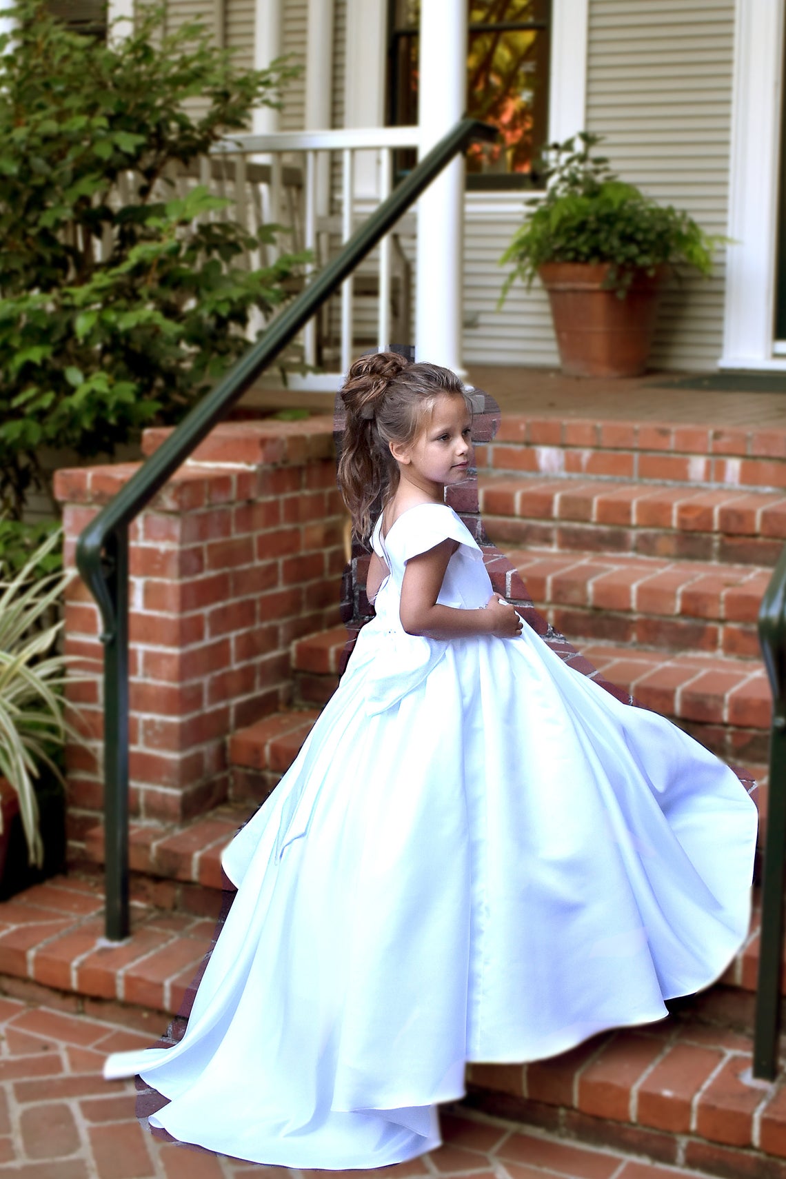 Satin Communion Flower Girl Pageant Special Occasion Baby Baptism Dress