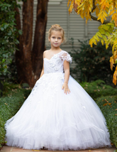 Grayson Girls One Shoulder Pageant Dress | Blush Kids