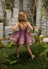 Amethyst Heart Couture Dress – Enchanting Short Pageant & Party Gown