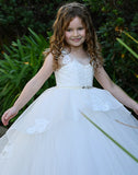 Liana Custom Couture Girls Satin Tulle Dress