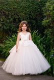 Liana Custom Couture Girls Satin Tulle Dress