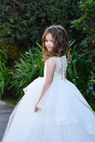 Liana Custom Couture Girls Satin Tulle Dress