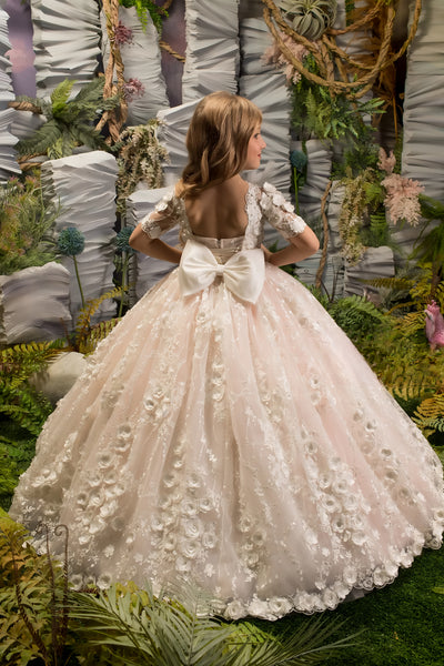 Rosabelle Couture Gown – Elegant Floral Lace Special Occasion Dress