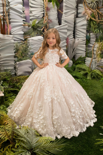 Rosabelle Couture Gown – Elegant Floral Lace Special Occasion Dress