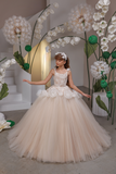 Ivory Cappuccino Girls Pageant Gown | Fashion Couture