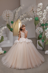 Ivory Cappuccino Girls Pageant Gown | Fashion Couture