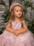 Rosalina Couture Gown – Luxurious Pink Ruffle Ball Gown for Girls