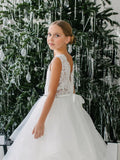 Girls Dress Special Occasion - Communion Lace Tulle Dress - Teter Warm