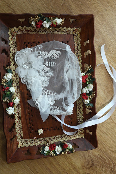 All Over Lace Baptism Gown Couture Christening Dress With 3D Lace Button Back
