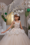 Ivory Cappuccino Girls Pageant Gown | Fashion Couture