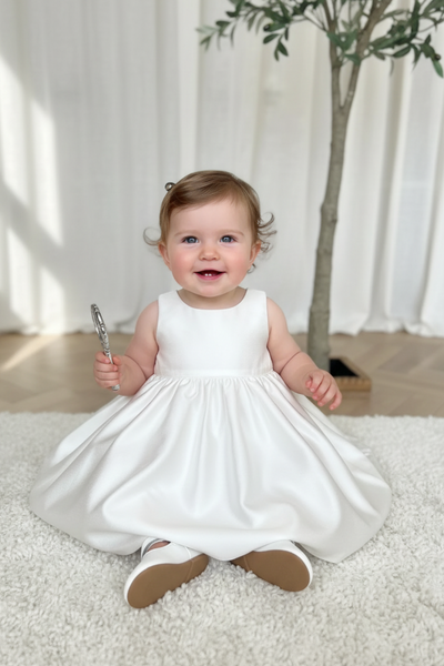 Aureline Grace Off-White Baby Dress | Teter Warm Couture