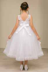 Clara Rose White Communion Dress for Girls