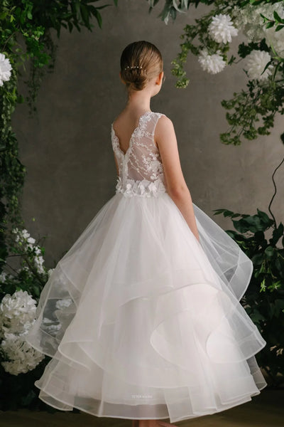 Teter Warm Couture Lace Tulle Girls Communion Wedding Flower Girl Dress