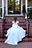 Satin Communion Flower Girl Pageant Special Occasion Baby Baptism Dress
