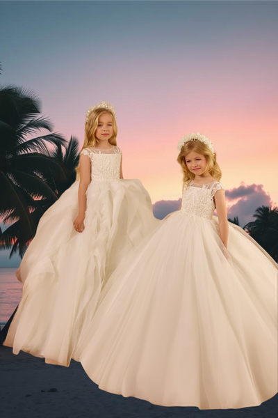 Ivory or White Pentelei Couture Communion Dress