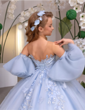 Seraphielle Bleu Couture Girls Pageant Gown | Fashion Couture