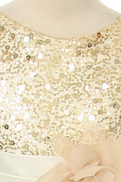 Girl Gold Sequin Party Dress For Special Occasion