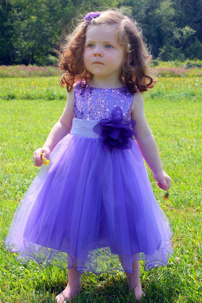 Lovely Sequin And Tulle Party Dress For Girls