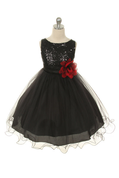 Lovely Sequin And Tulle Party Dress For Girls