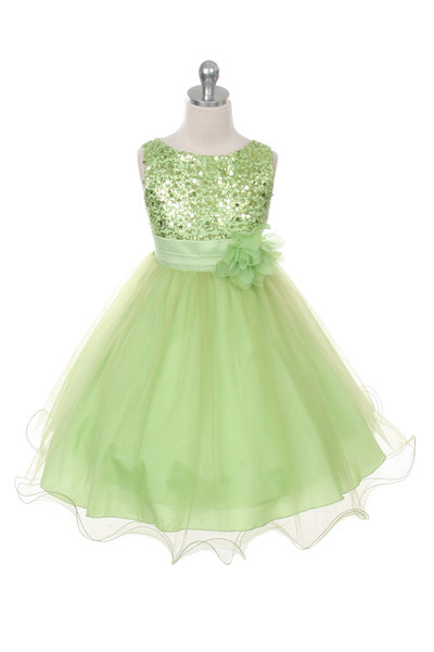 Lovely Sequin And Tulle Party Dress For Girls