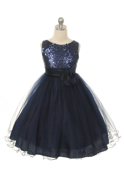 Lovely Sequin And Tulle Party Dress For Girls