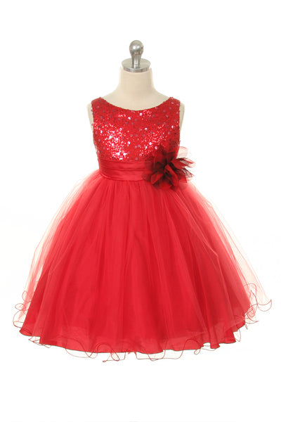 Lovely Sequin And Tulle Party Dress For Girls
