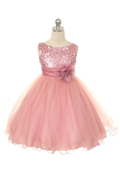 Lovely Sequin And Tulle Party Dress For Girls