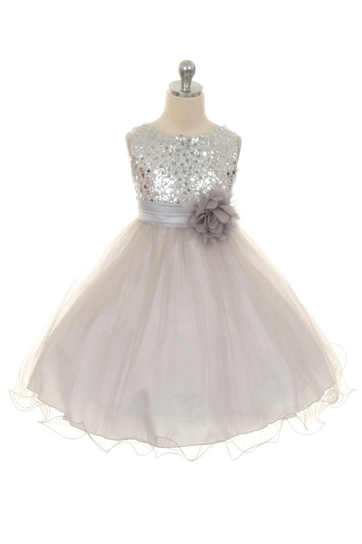 Lovely Sequin And Tulle Party Dress For Girls