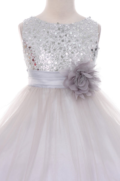Lovely Sequin And Tulle Party Dress For Girls