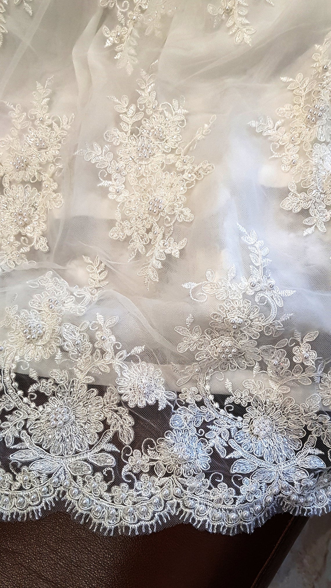 Handmade Baptism Gown Christening Beaded Lace Gown Baby Baptism Dress