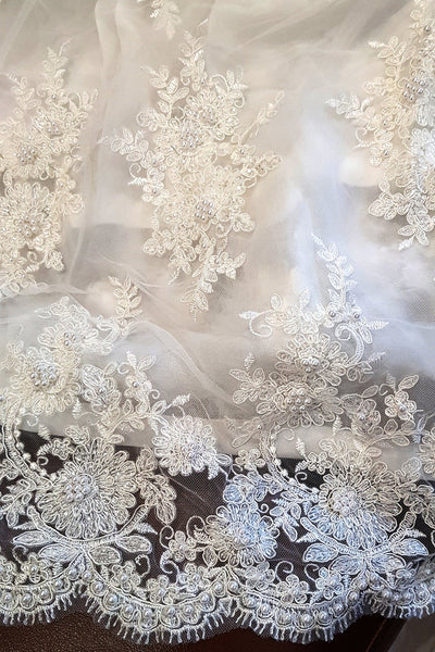 Handmade Baptism Gown Christening Beaded Lace Gown Baby Baptism Dress