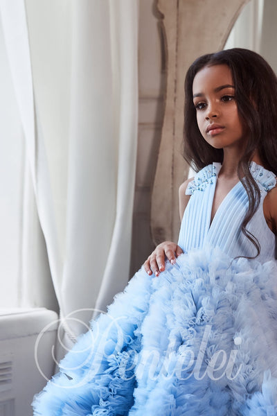 Aria Sky Ombré Couture Dress – Pentelei Girls Pageant Gown