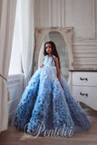 Aria Sky Ombré Couture Dress – Pentelei Girls Pageant Gown