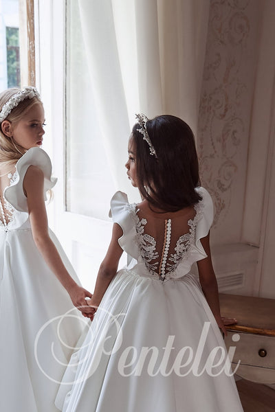 Alexis Pentelei Couture Hi-Lo Dress – Elegant Girls’ Gown