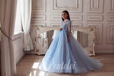 Seraphina Blue Pentelei Couture Gown – Luxury Special Occasion Dress