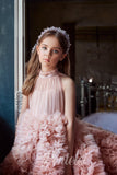 Pentelei Couture Rosalie Ruffle Ballgown – Girls Pageant Dress