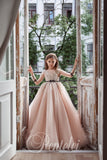 Pentelei Couture Liana Blush Embellished Ball Gown