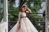 Pentelei Couture Liana Blush Embellished Ball Gown
