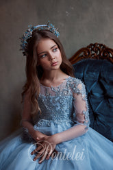 Valencia Gown – Blue Pentelei Couture Dress for Special Occasion