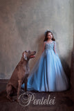 Valencia Gown – Blue Pentelei Couture Dress for Special Occasion