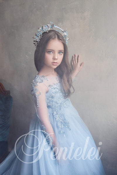 Valencia Gown – Blue Pentelei Couture Dress for Special Occasion