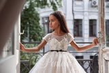 Lilou Pentelei Couture Gown – Embellished Ivory Ball Gown for Special Occasion