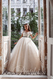 Lilou Pentelei Couture Gown – Embellished Ivory Ball Gown for Special Occasion