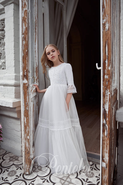 Arabella Pearl Lace Gown – Custom Pentelei Couture