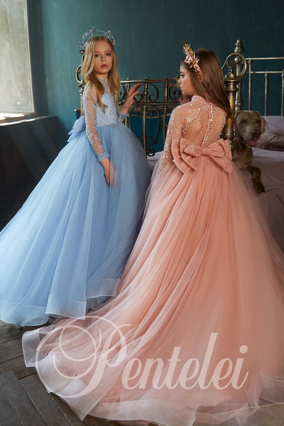 Elegant Pentelei Couture Gown for Girls - Graceful & Glamorous